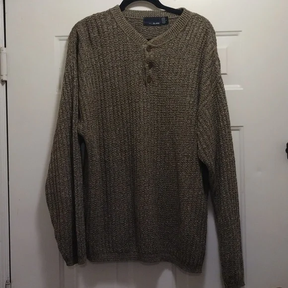 Bill Blass Men's Brown Jumper Heavy weight Vintage Sweater Size Large - Picture 1 of 4